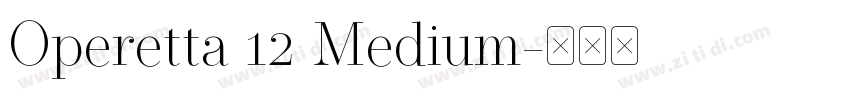 Operetta 12 Medium字体转换